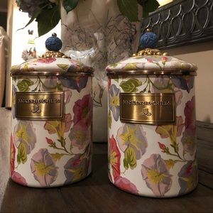 Mackenzie childs morning glory canisters